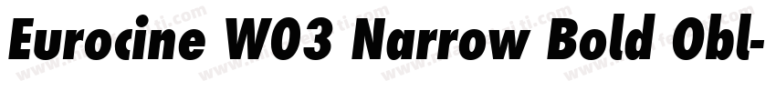 Eurocine W03 Narrow Bold Obl字体转换